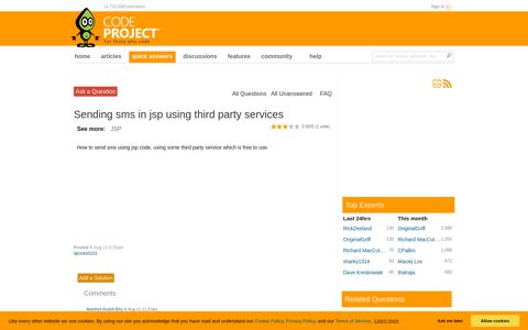 Sending sms in jsp using third party services - CodeProject
