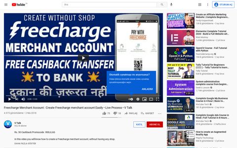 Freecharge Merchant Account - YouTube