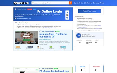 Fr Online Login - Logins-DB