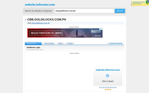 cbb.goldilocks.com.ph at WI. Goldilocks Login - Website Informer