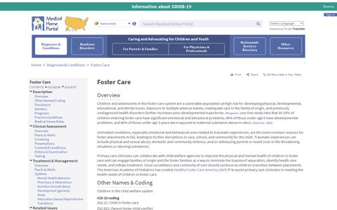 Foster Care - Medical Home Portal