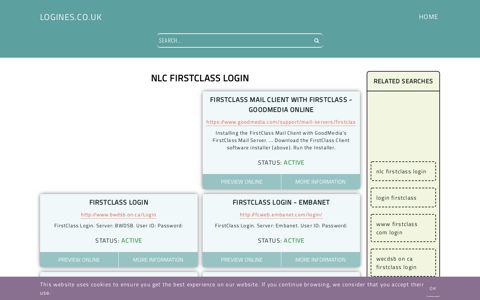 nlc firstclass login - General Information about Login