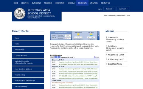Parent Portal / Home - Kutztown Area School District