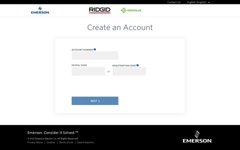 Distributor Registration | Emerson Professional Tools Portal