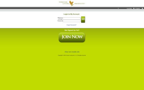 Login to My Account - Forever Living Products Mobile