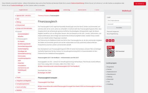 Finanzausgleich - Österreichischer Städtebund