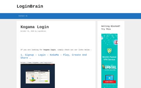 Kogama - Signup - Login - Kogama - Play, Create And Share ...