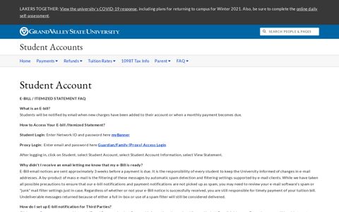 Student Account - Student Accounts - Grand Valley State ...