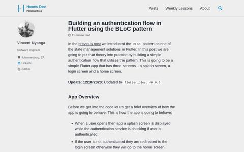 Building an authentication flow in Flutter using the BLoC pattern