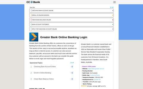 Greater Bank Online Banking Login - CC Bank