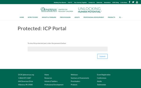 ICP Portal - Devereux - Devereux Center for Resilient Children