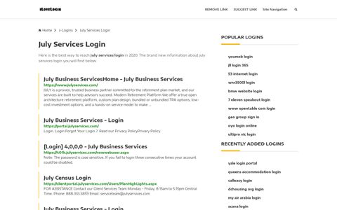 July Services Login ❤️ One Click Access - iLoveLogin