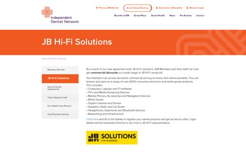 JB Hi-Fi Solutions - Independent Dentist Network