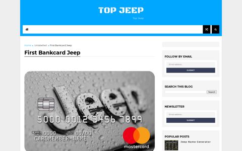 First Bankcard Jeep - Top Jeep