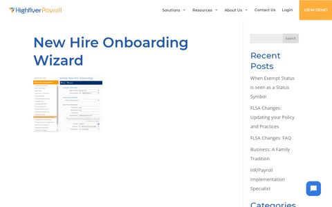New Hire Onboarding Wizard | Highflyer Payroll