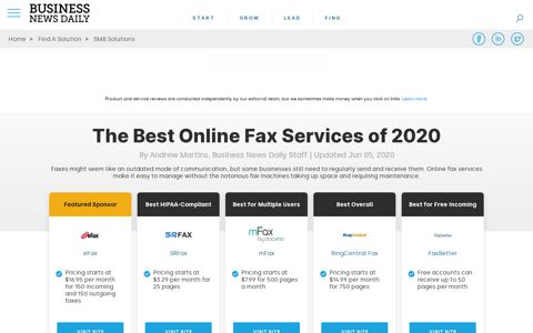 The Best Online Fax Services of 2020 - businessnewsdaily.com