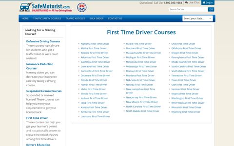 First Time Driver Classes - Safe Motorist