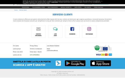 Servizio Clienti LetteraSenzaBusta.com