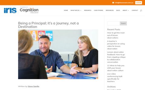 Being a Principal; it's a Journey, not a Destination - IRIS Connect