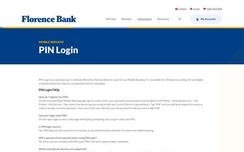PIN Login › Florence Bank