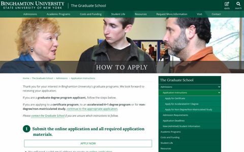 How to Apply - The Graduate School | Binghamton University