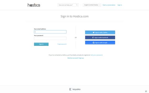 Sign in - Hostica.com
