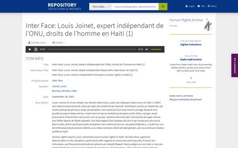 Inter Face: Louis Joinet, expert indépendant de l'ONU, droits ...