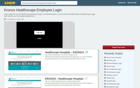 Kronos Healthscope Employee Login - Loginii.com