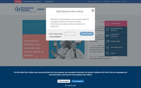 ameli, le site de l'Assurance Maladie en ligne | ameli.fr | Assuré