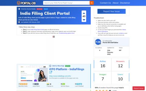 India Filing Client Portal