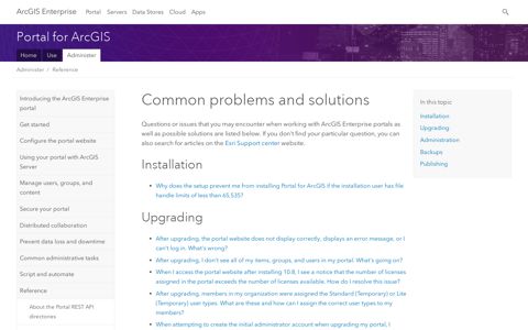 Common problems and solutions—Portal for ArcGIS (10.8 ...