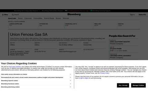 Union Fenosa Gas SA - Company Profile and News ...