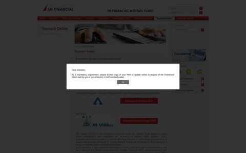 Transact Online - JM Financial - Mutual Fund
