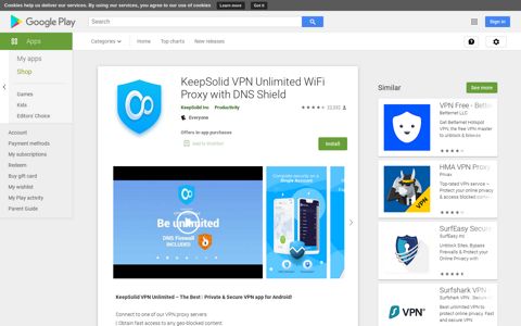 KeepSolid VPN Unlimited WiFi Proxy with DNS Shield - Apps ...