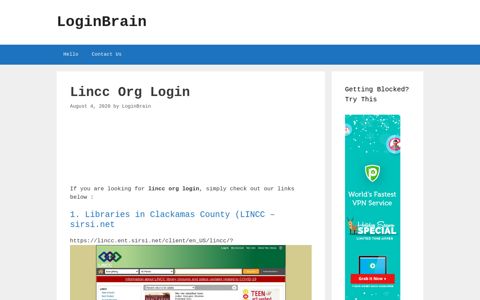 lincc org login - LoginBrain