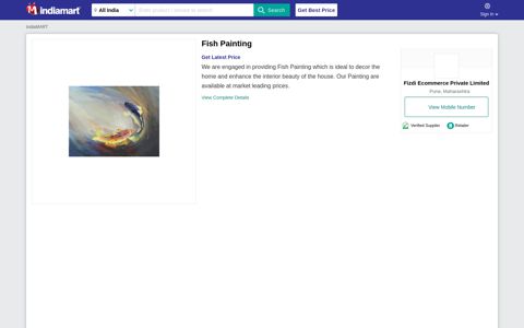 Fish Painting in Pune, Fizdi Ecommerce Private Limited | ID ...