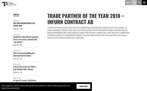 Trade Partner of the year 2018 - Infurn Contract AB - Trade ...