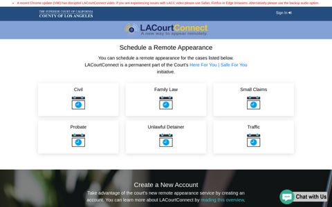 LACC - Welcome Page - LA Court