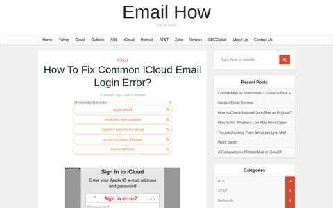 5 Common iCloud Email Login Error | Fix Common iCloud ...