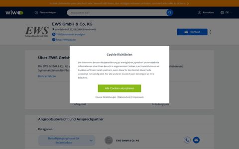 EWS GmbH & Co. KG in Handewitt auf wlw.ch