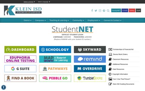 StudentNET - Klein ISD