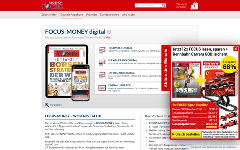 FOCUS-MONEY digital - FOCUS Abo-Shop