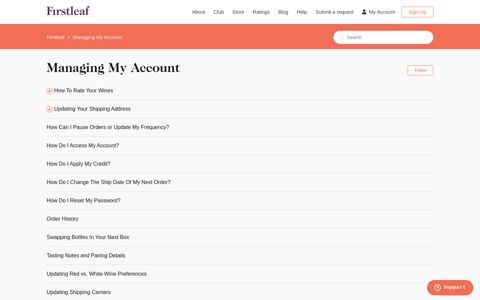 Managing My Account – Firstleaf