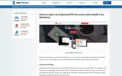 How to open an ExpressVPN Account and Install it on Windows