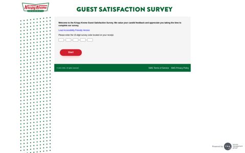 Krispy Kreme Guest Satisfaction Survey - Welcome