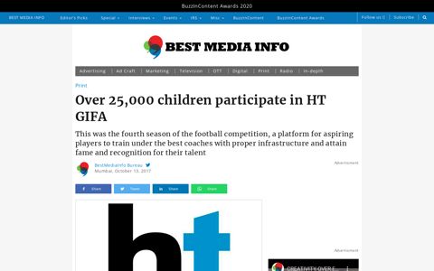 Over 25,000 children participate in HT GIFA - Best Media Info