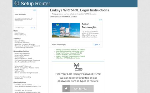How to Login to the Linksys WRT54GL - SetupRouter