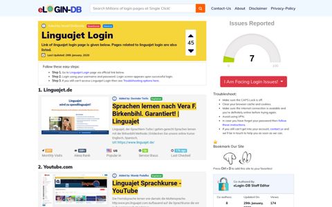 Linguajet Login - A database full of login pages from all over ...
