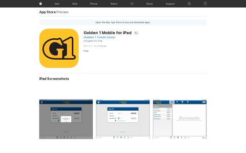 ‎Golden 1 Mobile for iPad on the App Store