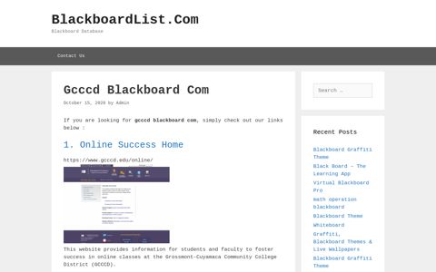 Gcccd Blackboard Com - BlackboardList.Com